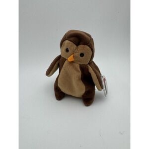 Ty Beanie Baby "HOOT" Owl, #4073, 1995, MWMT!